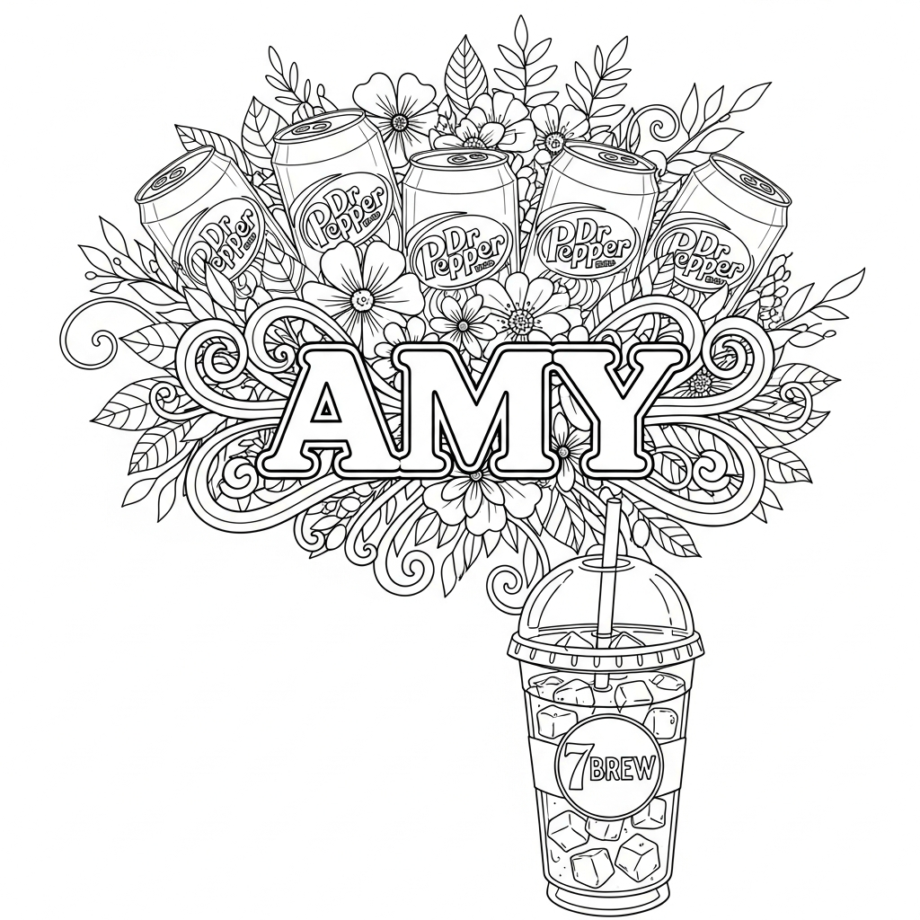 amys floral drink delight coloring page amys floral drink delight coloring page