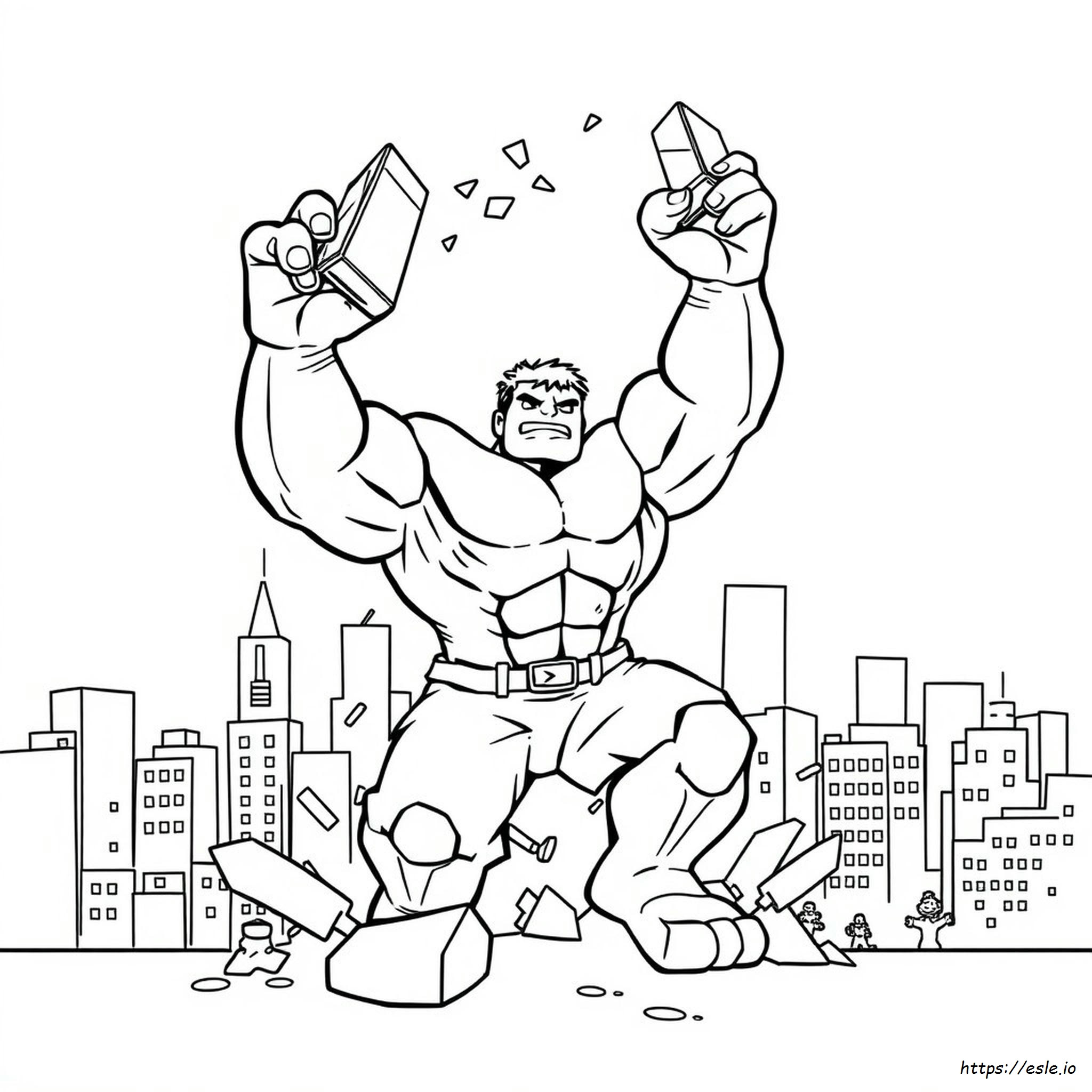 Hulk Smash Coloring Sheet