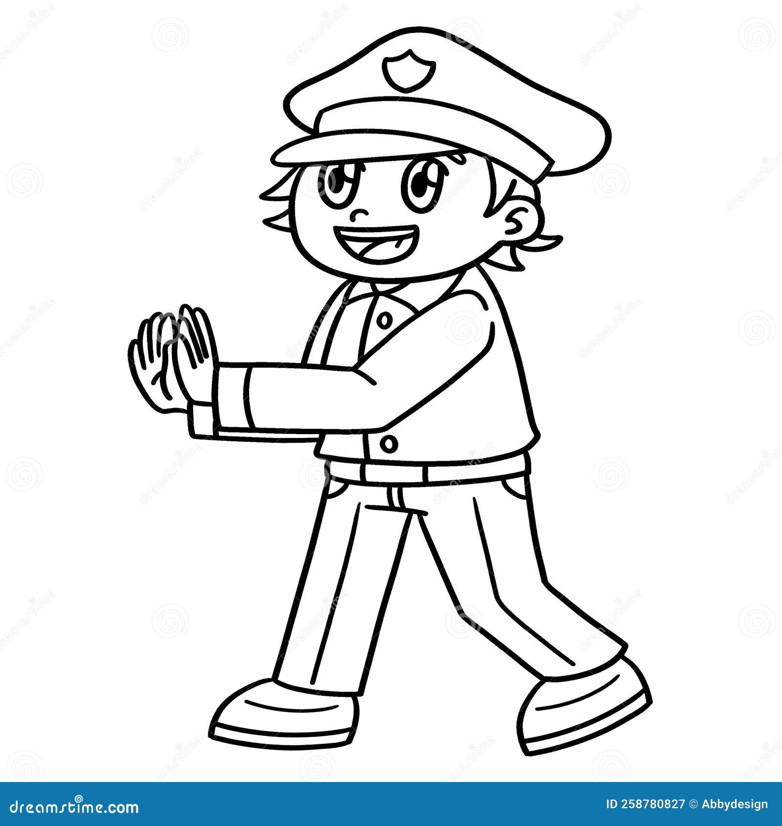 police-officer-isolated-coloring-page-kids-cute-funny-provides-hours-fun-children-color-very-easy-suitable-258780827
