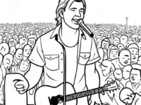 morgan wallen concert scene coloring page 80749 22632
