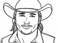 morgan wallen in cowboy hat coloring page 80748 22626