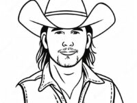 morgan wallen in cowboy hat coloring page 80748 22627
