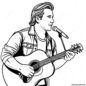 morgan wallen with guitar coloring page 80747 22621