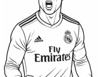 Cristiano Ronaldo Real Madrid coloring page
