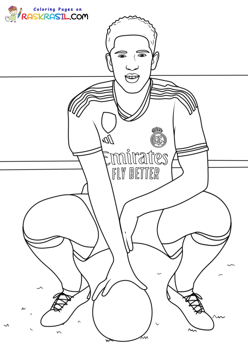 Raskrasil.com Jude Bellingham Real Madrid Coloring Page Raskrasil.com Jude Bellingham Real Madrid Coloring Page
