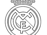 real madrid crest coloring page