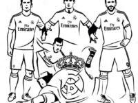 real madrid players in action coloring page 90815 30744