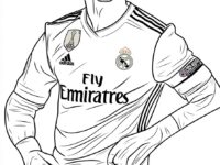 ronaldo real madrid coloring sheet