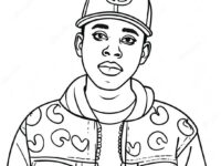 tyler the creator in funky outfit coloring page 134753 66755