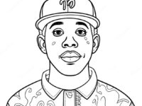 tyler the creator in funky outfit coloring page 134753 66756