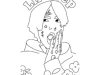 Lil Peep Coloring Pages Linear