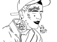Lil Peep Coloring Pages Lineart
