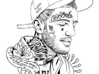 Lil Peep Coloring Pages for Adults