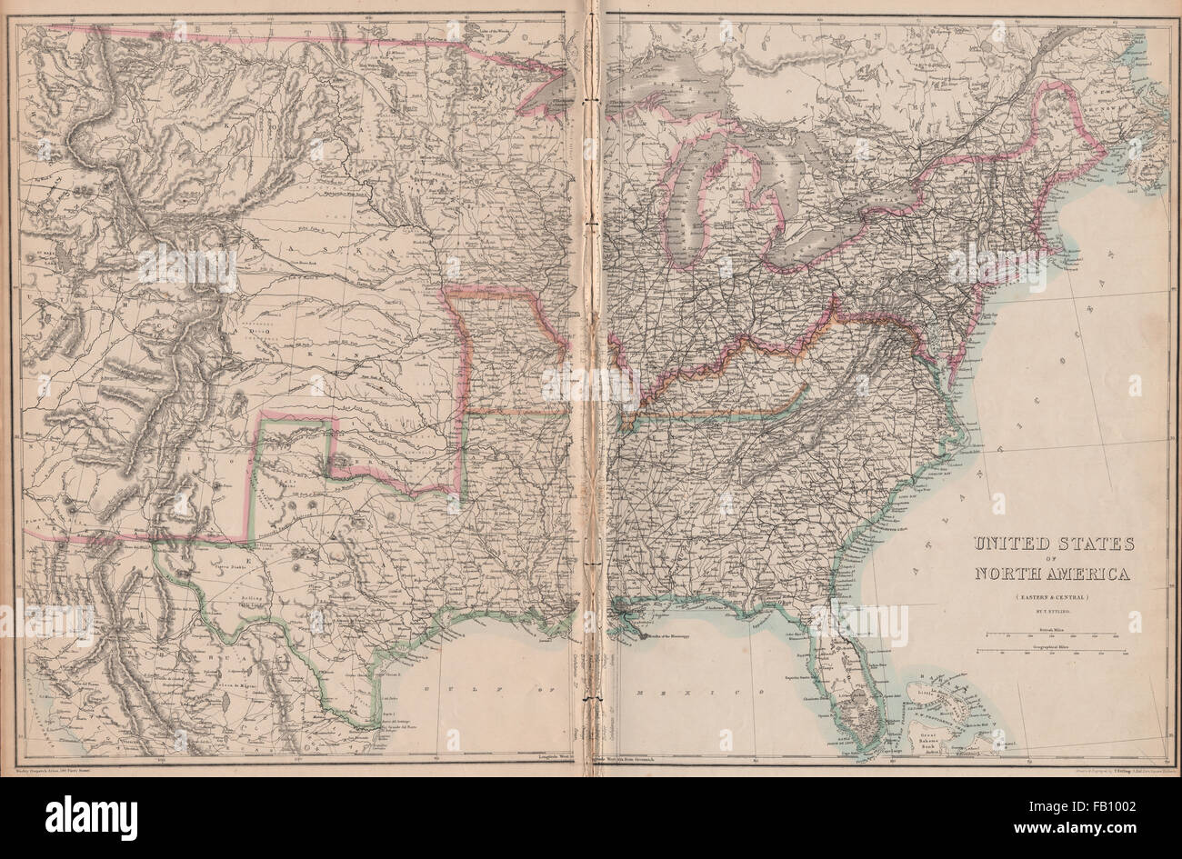 civil war usa showing union confederate border states ettling 1862 FB1002 civil war usa showing union confederate border states ettling 1862 FB1002