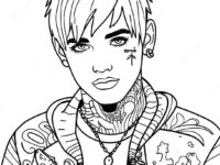lil peep in stylish outfit coloring page 11702 9667