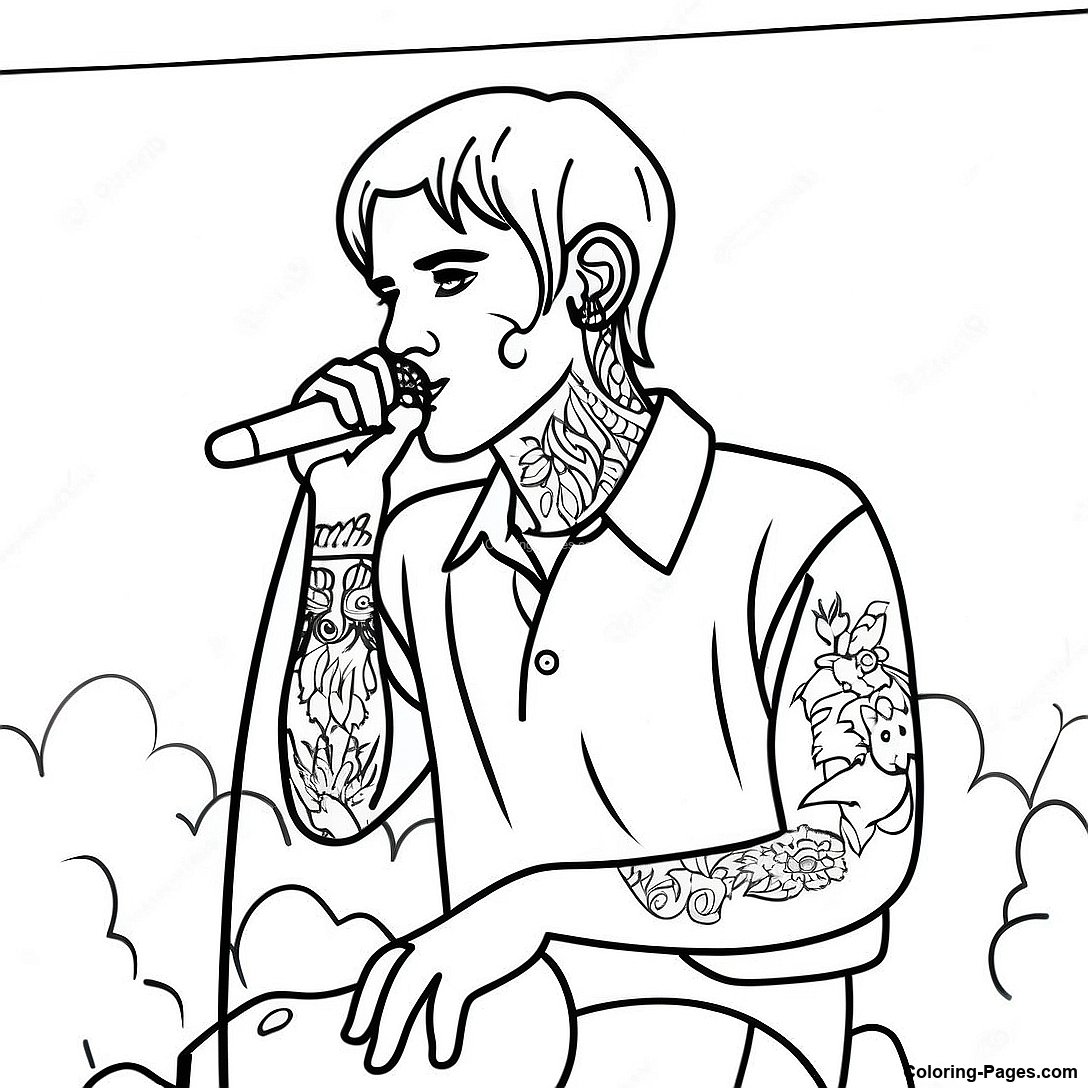 lil peep performing on stage coloring page 94411 33688
