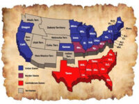 the united states during the civil war union confederate and in civil war border states map