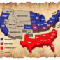 the united states during the civil war union confederate and in civil war border states map