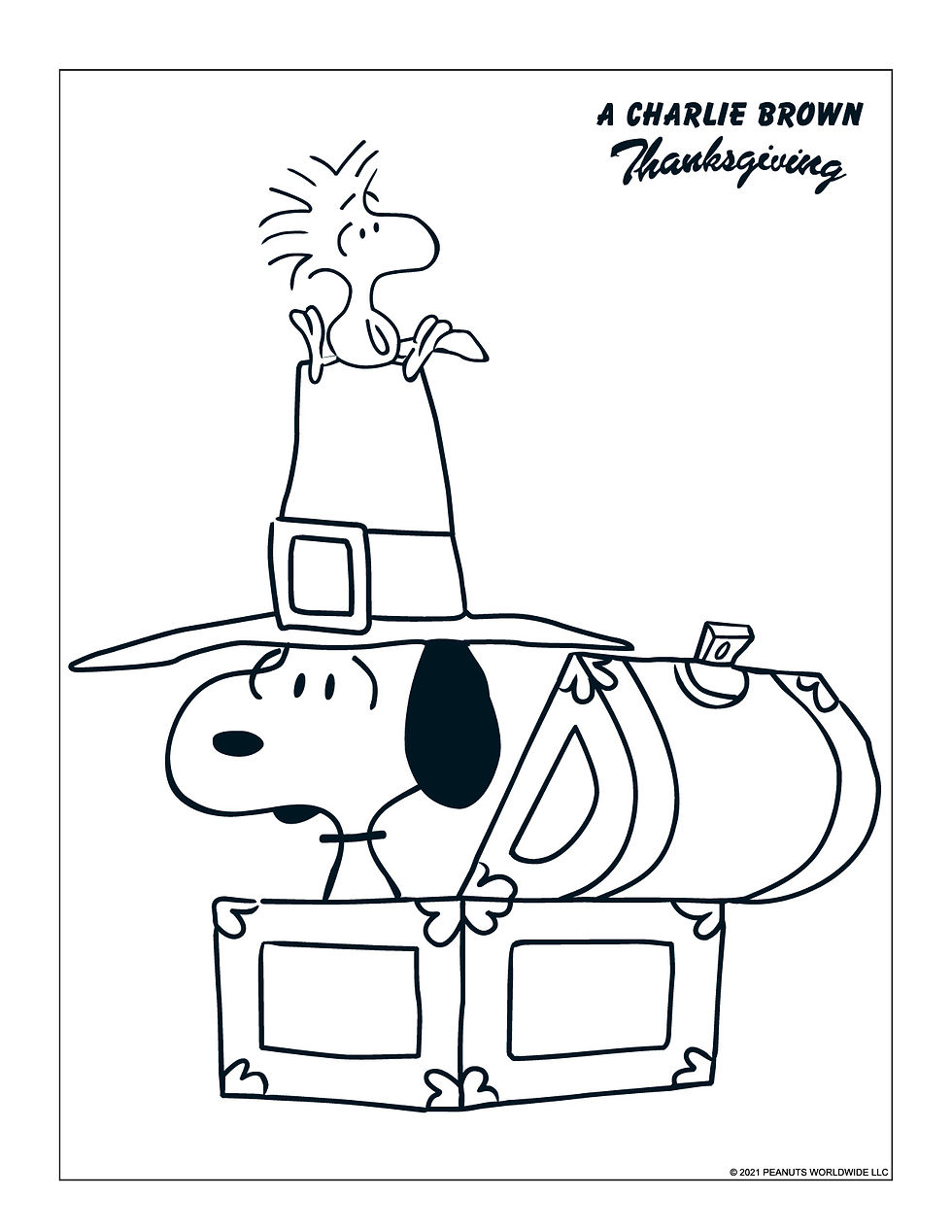 a charlie brown thanksgiving coloring sheet 1