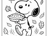 snoopy thanksgiving coloring pages 4