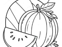 bright sunny day with melon coloring page 26003 20556
