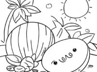 bright sunny day with melons coloring page 129814 62914