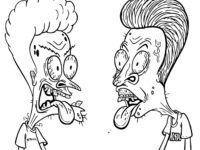 crazy beavis and butt head coloring