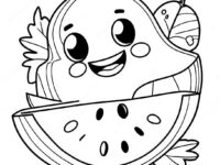 sunny and melon coloring page 129813 62910