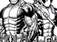 29 Wolverine and Deadpool Coloring Page