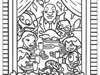 Lilo And Stitch With Family On Thanksgiving Coloring Page Lilo And Stitch With Family On Thanksgiving Coloring Page
