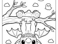 Stitch with bat wings having upside down on a branch coloring page.jpg Stitch with bat wings having upside down on a branch coloring page.jpg