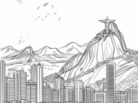 beautiful rio de janeiro skyline coloring pages 3