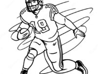 dynamic lamar jackson in action coloring page 98010 36940