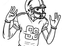 lamar jackson action pose coloring page 13190 10353