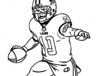lamar jackson action pose coloring page 13190 10356