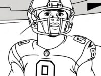 lamar jackson in game uniform coloring page 13191 10351
