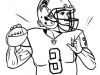 lamar jackson throwing a pass coloring page 98011 36941