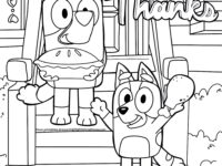 Bluey Thanksgiving Coloring Sheets scaled 1