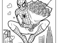 Spiderman Valentine Coloring Pages 11 768×994