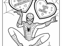 Spiderman Valentine Coloring Pages 12 742×960