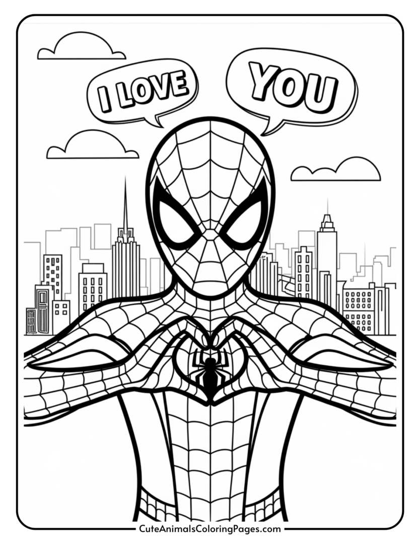 Spiderman Valentine Coloring Pages 13 834x1080 Spiderman Valentine Coloring Pages 13 834x1080