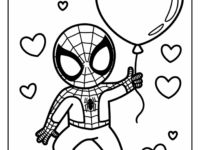 Spiderman Valentine Coloring Pages 3