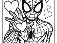 Spiderman Valentine Coloring Pages 5