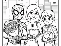 Spiderman Valentine Coloring Pages 7 791×1024