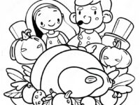 bluey family thanksgiving feast coloring page 89009 29338