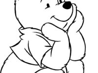 Pooh thanksgiving autumn leaves coloring page