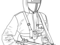 Squid game solider coloring page 300×424 1