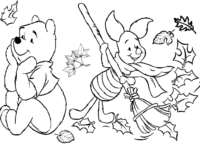 Winnie The Pooh Thanksgiving Coloring Pages