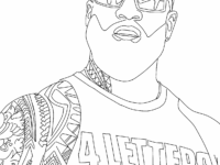 jey uso coloring page
