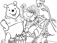 winnie the pooh thanksgiving coloring page
